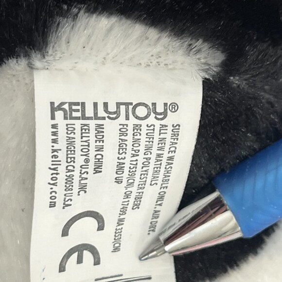 Kellytoy Spotted Cow Stuffed Animal Plush Toy Black White Medium Size 11" - Picture 7 of 9